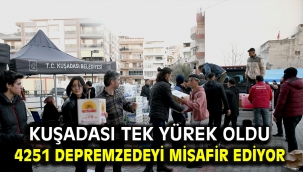 KUŞADASI TEK YÜREK OLDU 4251 DEPREMZEDEYİ MİSAFİR EDİYOR