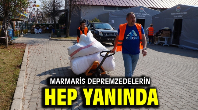 Marmaris depremzedelerin hep yanında