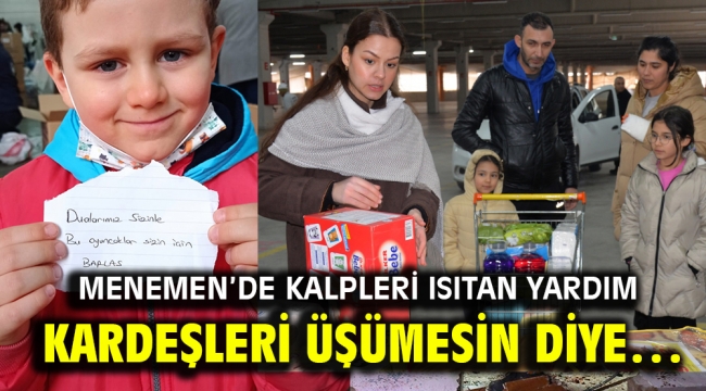 MENEMEN'DE KALPLERİ ISITAN YARDIM