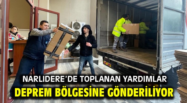 Narlıdere'de Toplanan Yardımlar Deprem Bölgesine Gönderiliyor