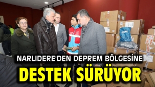 Narlıdere'den deprem bölgesine destek sürüyor