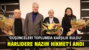 Narlıdere Nazım Hikmet'i andı: "Düşünceleri toplumda karşılık buldu"