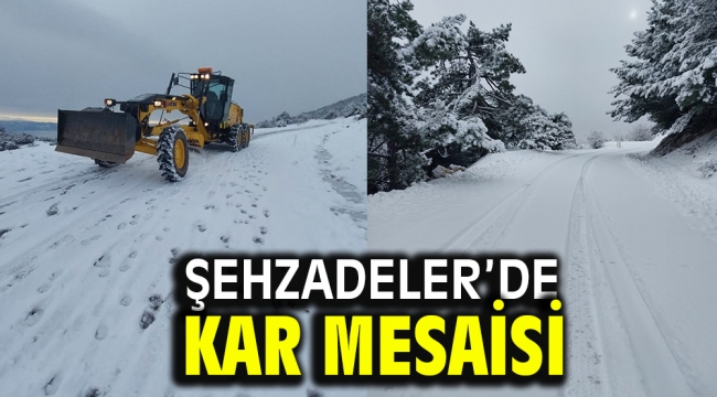 Şehzadeler'de Kar mesaisi