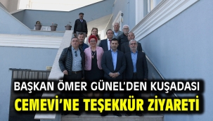 BAŞKAN ÖMER GÜNEL'DEN KUŞADASI CEMEVİ'NE TEŞEKKÜR ZİYARETİ