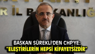 Başkan Sürekli'den CHP'ye: "Eleştirilerin hepsi kifayetsizdir…"