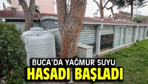 Buca'da yağmur suyu hasadı başladı
