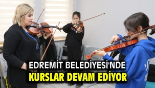 EDREMİT BELEDİYESİ'NDE KURSLAR DEVAM EDİYOR