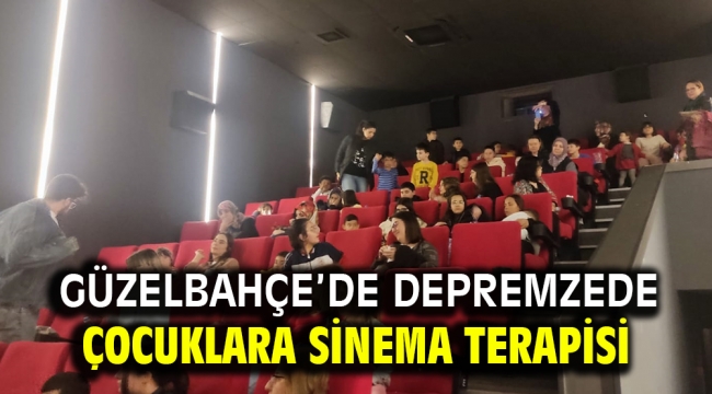 Güzelbahçe'de depremzede çocuklara sinema terapisi