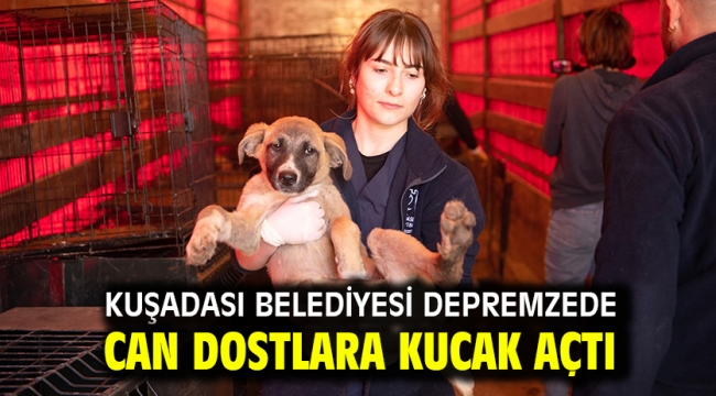 KUŞADASI BELEDİYESİ DEPREMZEDE CAN DOSTLARA KUCAK AÇTI