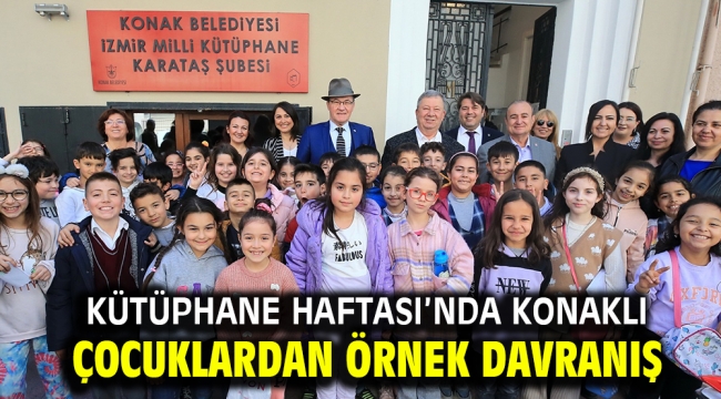 Kütüphane Haftası'nda Konaklı çocuklardan örnek davranış