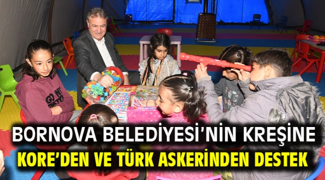 Bornova Belediyesi'nin kreşine Kore'den ve Türk askerinden destek