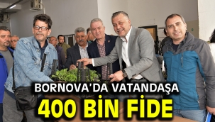 Bornova'da vatandaşa 400 bin fide