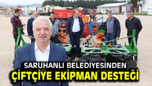 Saruhanlı Belediyesinden çiftçiye ekipman desteği