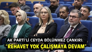 AK Parti'li Ceyda Bölünmez Çankırı: "REHAVET YOK ÇALIŞMAYA DEVAM"