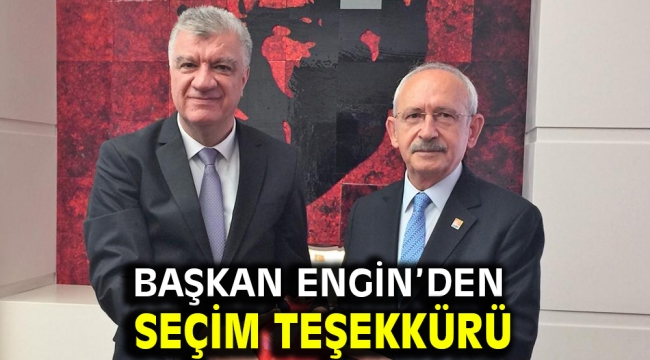 Başkan Engin'den seçim teşekkürü