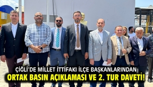 Çiğli'de Millet İttifakı İlçe Başkanlarından ortak basın açıklaması ve 2. Tur daveti!