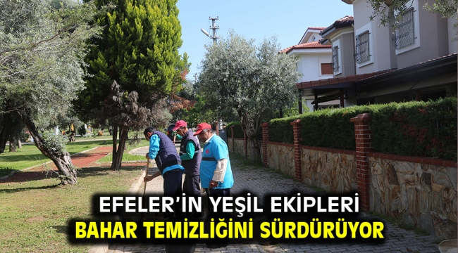 Efeler'in yeşil ekipleri bahar temizliğini sürdürüyor