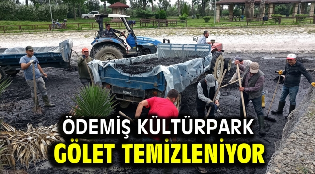 Ödemiş Kültürpark Gölet Temizleniyor