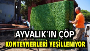 Ayvalık'ın Çöp Konteynerleri Yeşilleniyor