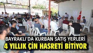 Bayraklı'da kurban satış yerleri kura ile belirlendi