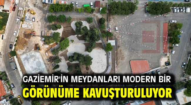 Gaziemir'in meydanları modern bir görünüme kavuşturuluyor