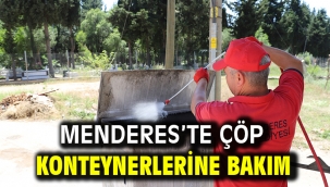 Menderes'te Çöp Konteynerlerine Bakım