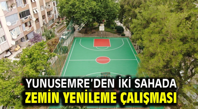 Yunusemre'den İki Sahada Zemin Yenileme Çalışması