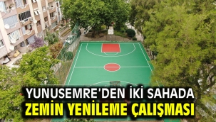 Yunusemre'den İki Sahada Zemin Yenileme Çalışması