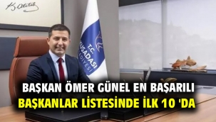 Başkan Ömer Günel en başarılı başkanlar listesinde İlk 10 'da