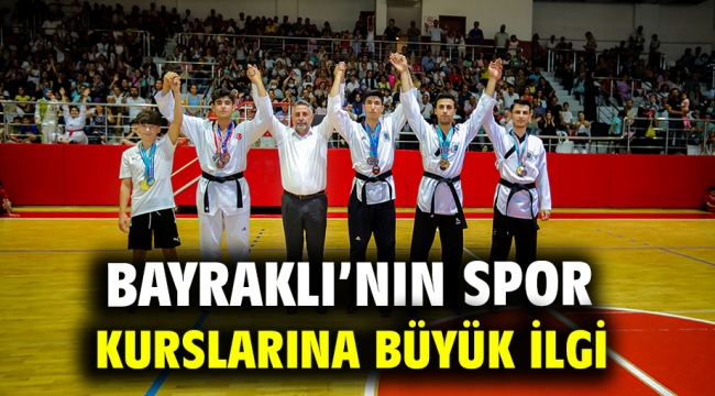 Bayraklı'nın spor kurslarına büyük ilgi