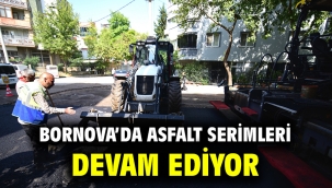 Bornova'da asfalt serimleri devam ediyor