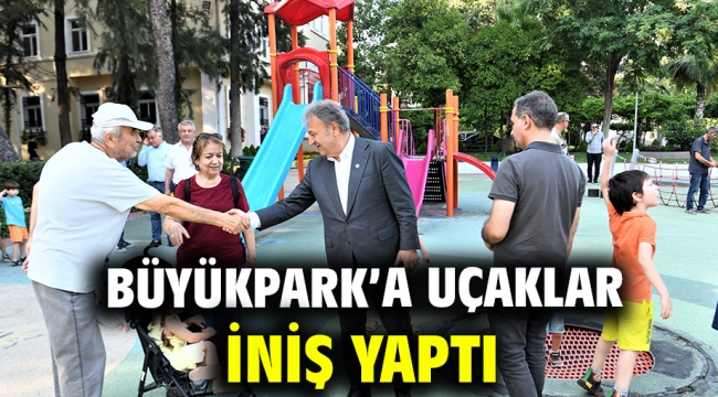 Büyükpark'a uçaklar iniş yaptı 