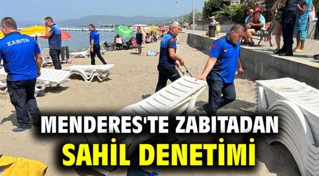 Menderes'te Zabıtadan Sahil Denetimi