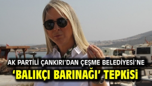 AK Partili Çankırı'dan Çeşme Belediyesi'ne 'balıkçı barınağı' Tepkisi