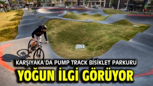 Karşıyaka'da pump track bisiklet parkuru yoğun ilgi görüyor