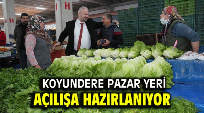 Koyundere pazar yeri açılışa hazırlanıyor