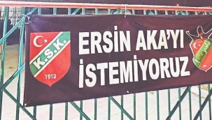 KSK'de Aka'ya pankartlı tepki