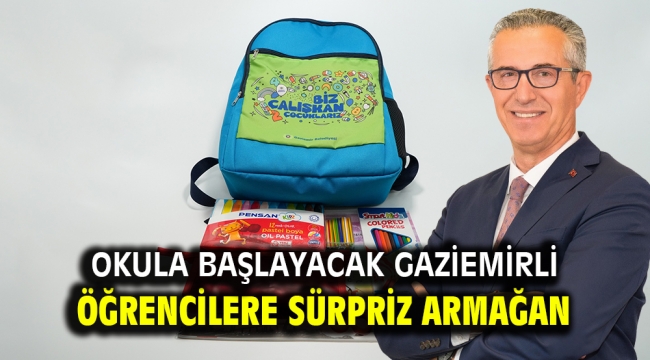 Okula başlayacak Gaziemirli öğrencilere sürpriz armağan