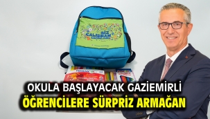 Okula başlayacak Gaziemirli öğrencilere sürpriz armağan