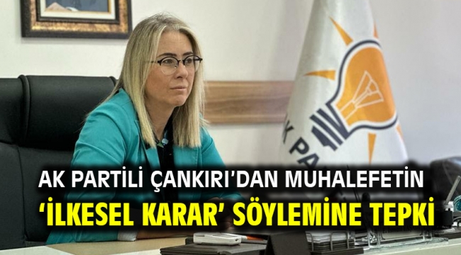 AK Partili Çankırı'dan Muhalefetin 'ilkesel karar' Söylemine Tepki