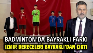 Badminton'da Bayraklı farkı! İzmir dereceleri Bayraklı'dan çıktı