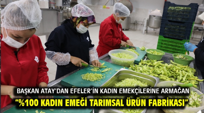 Başkan Atay'dan Efeler'in Kadın Emekçilerine Armağan "%100 Kadın Emeği Tarımsal Ürün Fabrikası"