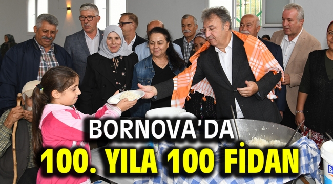 Bornova'da 100. yıla 100 fidan