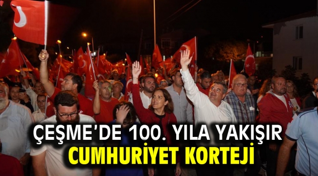 Çeşme'de 100. Yıla yakışır Cumhuriyet Korteji