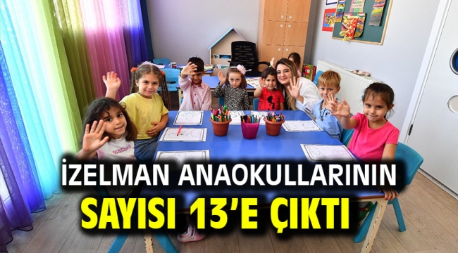 İZELMAN anaokullarının sayısı 13'e çıktı