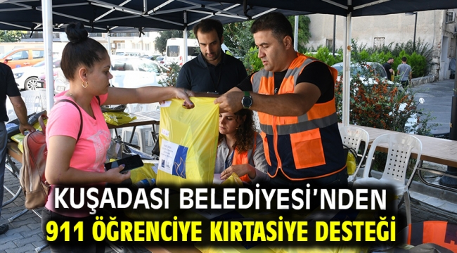 Kuşadası Belediyesi'nden 911 Öğrenciye Kırtasiye Desteği