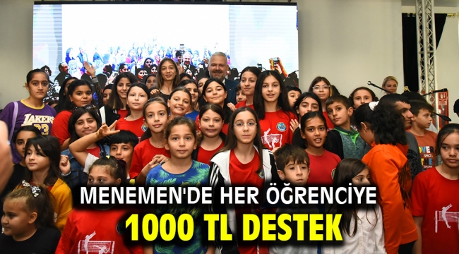 Menemen'de Her öğrenciye 1000 TL destek