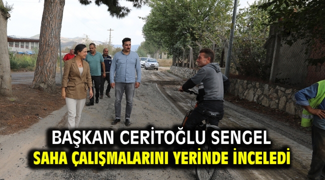 Başkan Ceritoğlu Sengel Saha Çalışmalarını Yerinde İnceledi