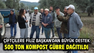 Çiftçilere Filiz Başkan'dan büyük destek: 500 Ton kompost gübre dağıtıldı