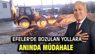 Efeler'de bozulan yollara anında müdahale 